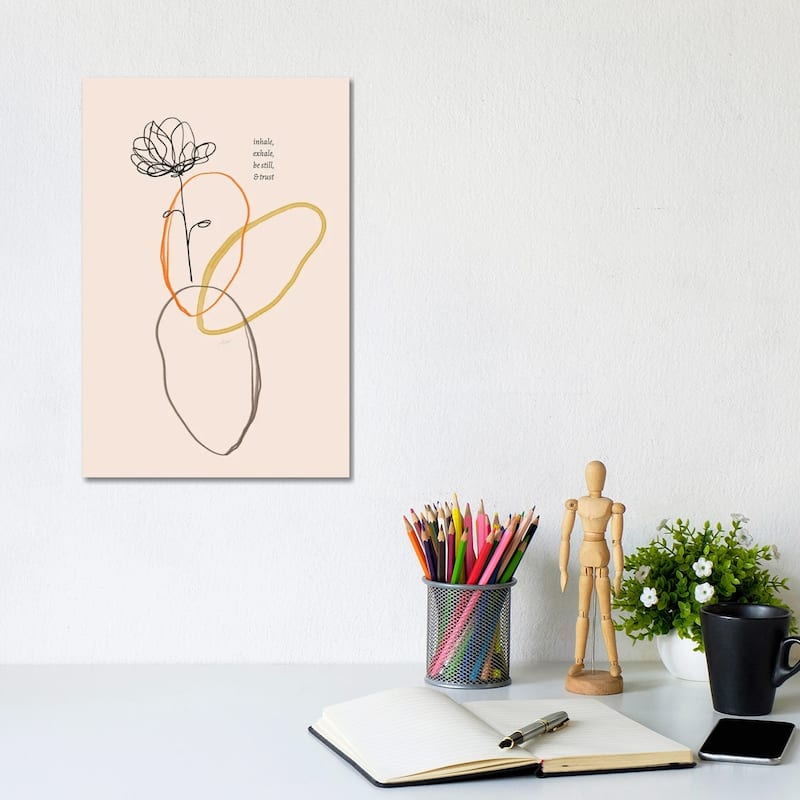 iCanvas "Inhale Exhale Flower Doodle" by Morgan Harper Nichols Canvas Print - 12x8x0.75