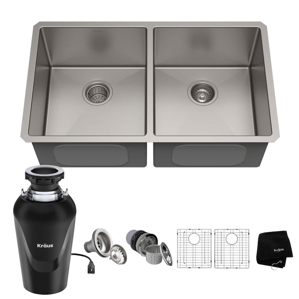 Kraus KHU102-33-100-75MB Standart PRO 32-3/4" Undermount Double Basin