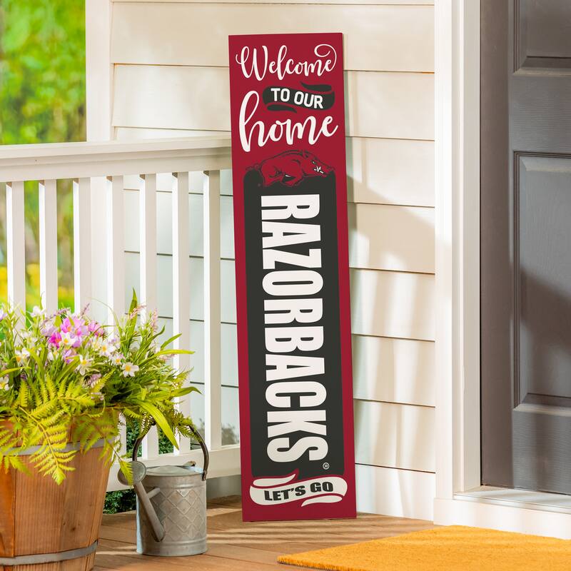 47" Double Sided Seasonal Porch Leaner, University of Arkansas - 47" x 11.25" - Halloween