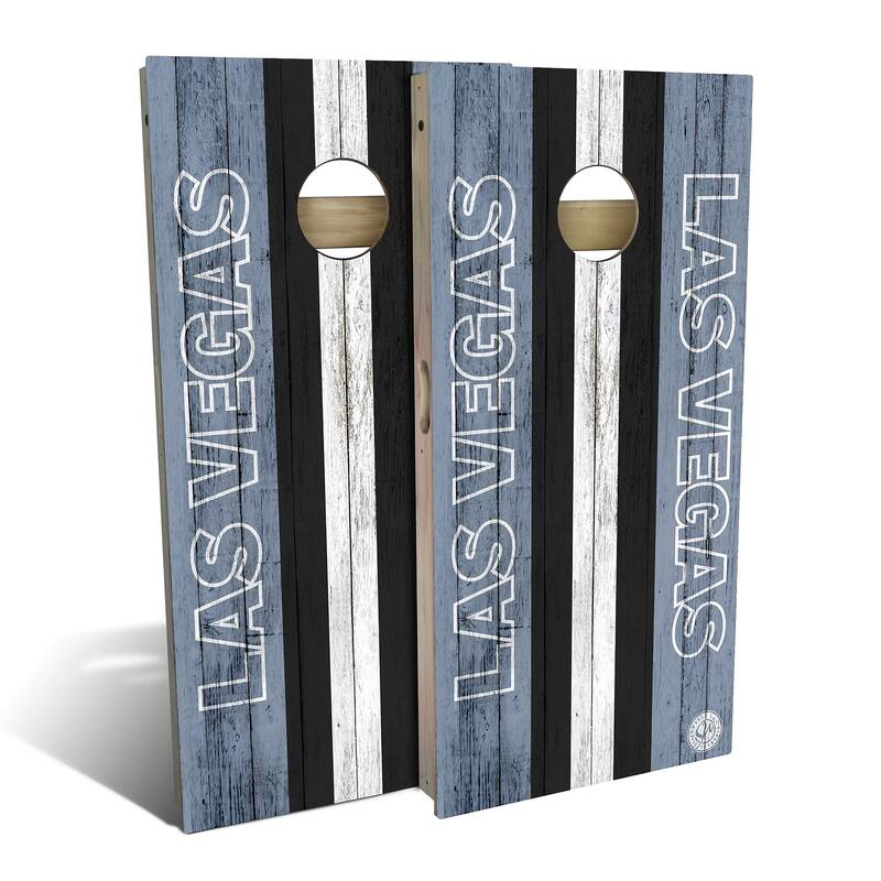 Las Vegas Football Outdoor Cornhole Board Set - Backyard 2x4 - Include Case + Hole Lights