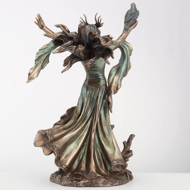 9.84 inches Height Cold Cast Bronze Morgan Le Fay Bronze Finish Figurine