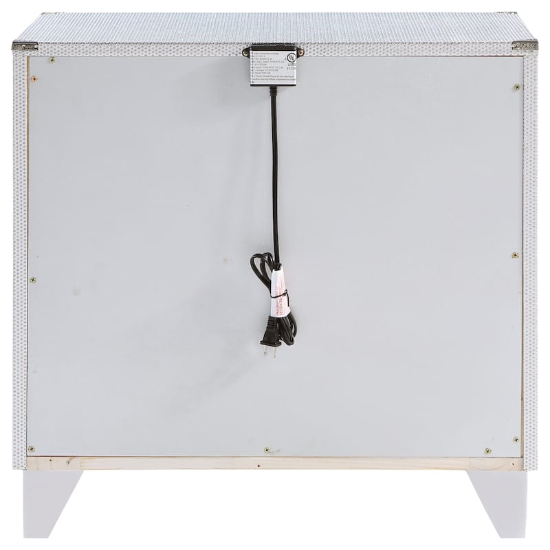 Larue Contemporary 2-drawer Nightstand Silver