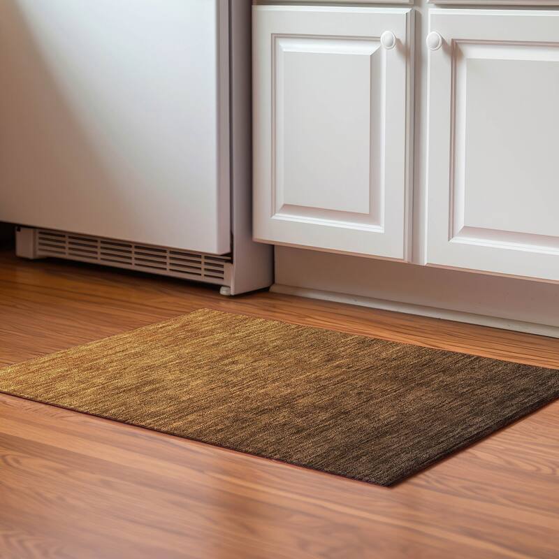 Premium Washable Super Soft Solid Ombre Mayfield Rug - Chocolate - 1' 8" x 2' 6" - Rectangle