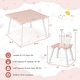preview thumbnail 11 of 13, Kids Table and Chair Set, 3 Pcs Wooden Play Table and 2 Cute Rabbit Chairs, Solid Wood Legs, Space-Saving