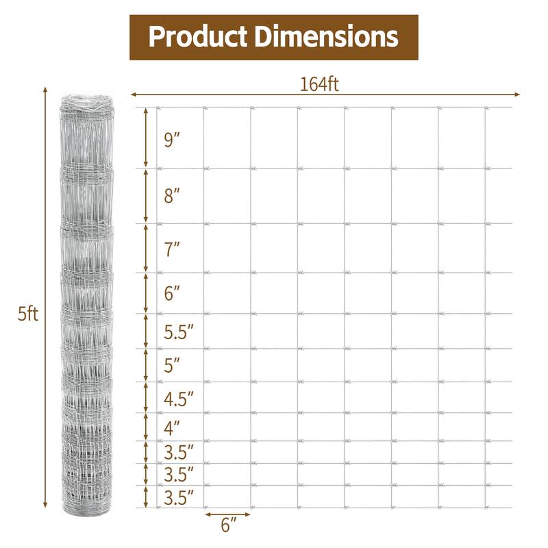 GDFStudio - Henry Advanced Weave Galvanized Steel Farm Fence
