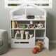 preview thumbnail 10 of 12, Kids Bookshelf,Toy Storage Organizer,Wooden Toddler Bookcase with Motion Sensor Light