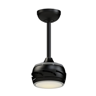 Fanimation Stellar Custom Indoor/Outdoor Smart Ceiling Fan Motor with LED CCT Select Light Kit and Remote - Black