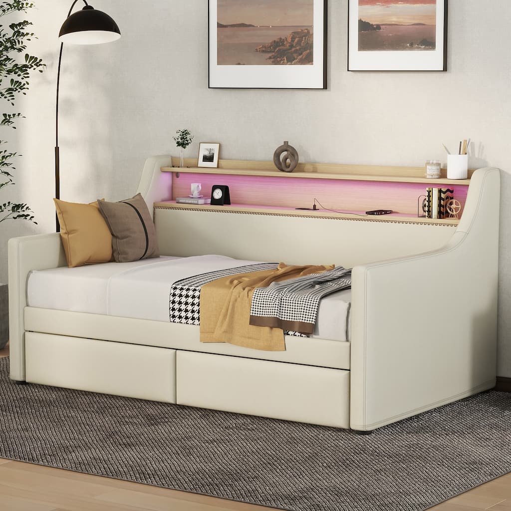 Twin Size Daybed with Storage Drawers