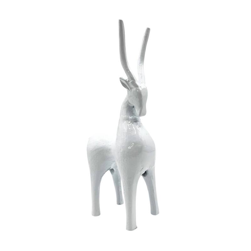 12 Inch Tall Decorative Handmade Aluminum Goat Sculpture - 6 x 3 x 12 in
