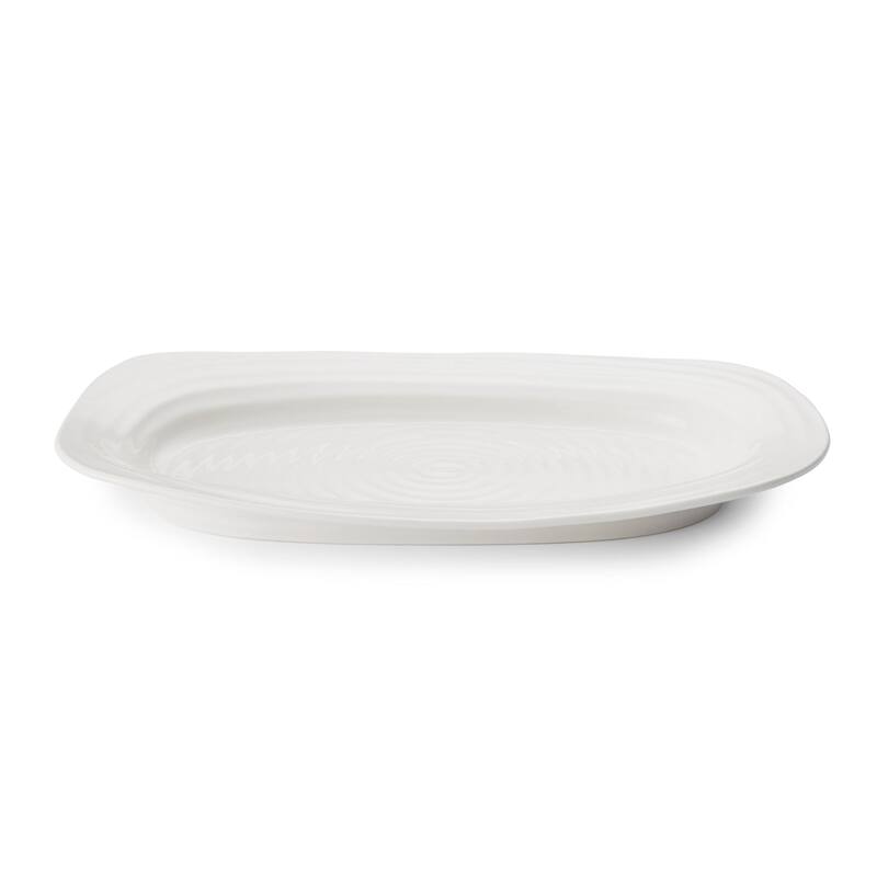 Portmeirion Sophie Conran Sandwich Tray - 13.5" x 9" - 13.5" x 9" - White