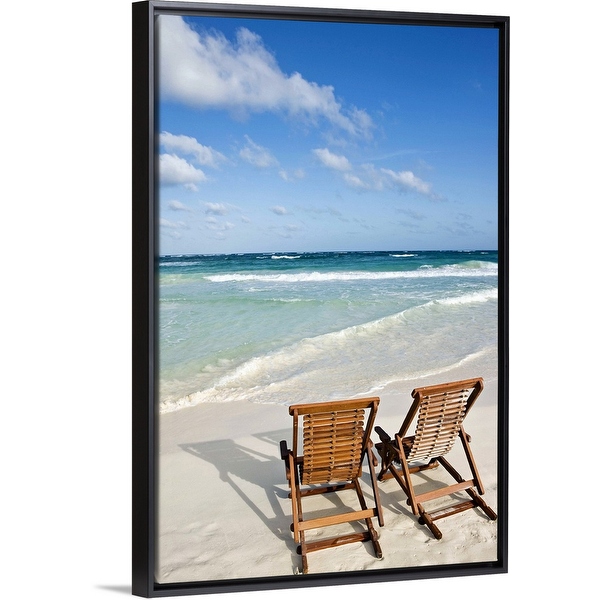 Beach chairs in the sand