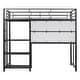 preview thumbnail 15 of 22, Twin Size Loft Bed with Desk & Storage Shelves, Metal Loft Beds with Whiteboard and Ladder, Heavy-Duty Loft Bed Frame
