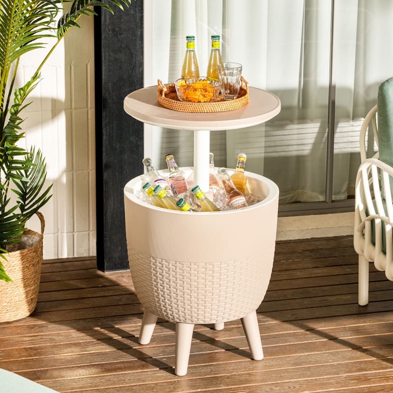 Lagoon Cancun Resin All Weather 2-In-1 Side Table and Cooler