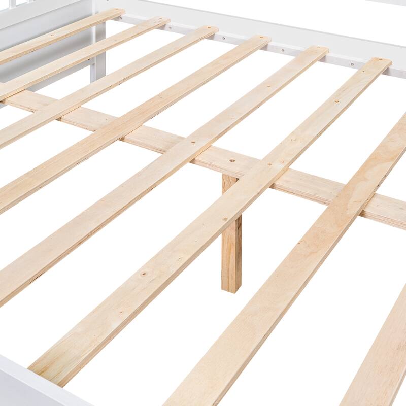 Full Size Daybed with Support Legs, White - Multi-functional Furniture for Bedroom or Living Room