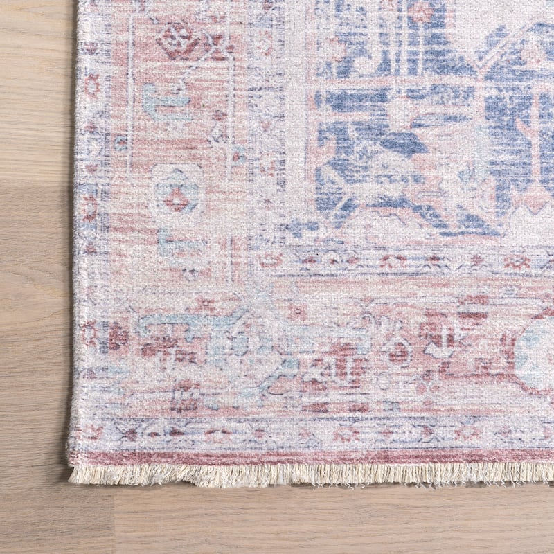 Nuloom Madilyn SpinClean Medallion Machine Washable Area Rug