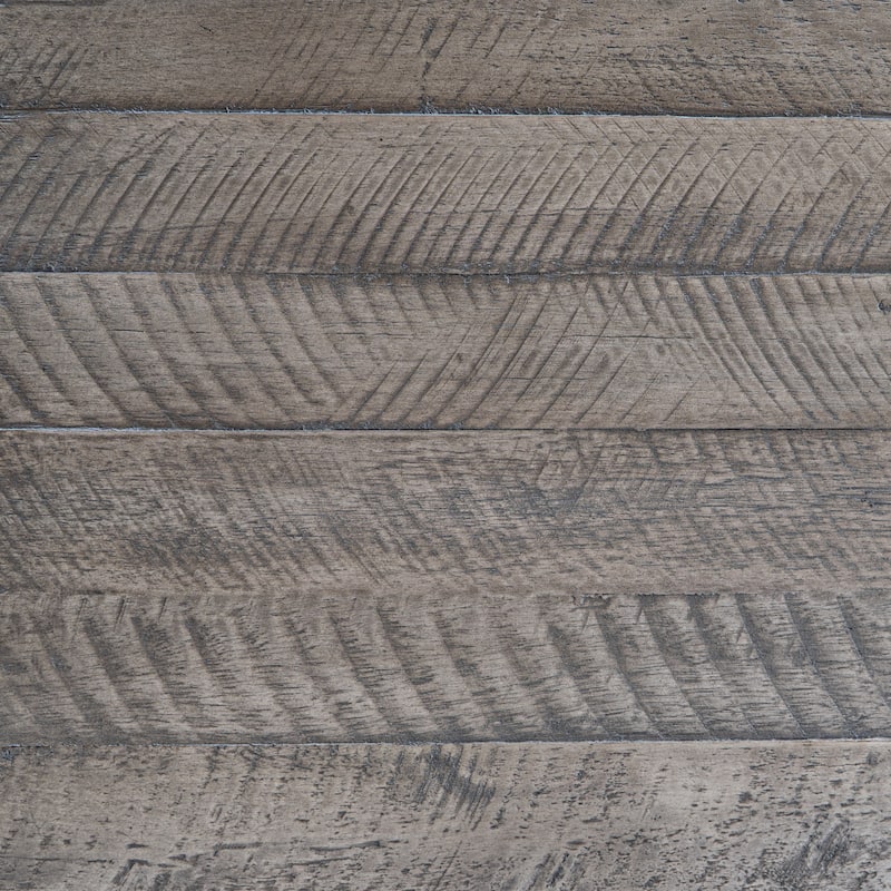 Montana Acacia Wood Bedside Cabinet Rustic Farmhouse End Table Storage - Ash Grey