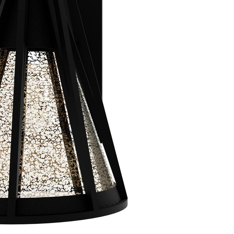 Hunter Rafner Natural Iron 1 Light Wall Sconce w/ Mercury Glass - Industrial, Geometric, Craftsman