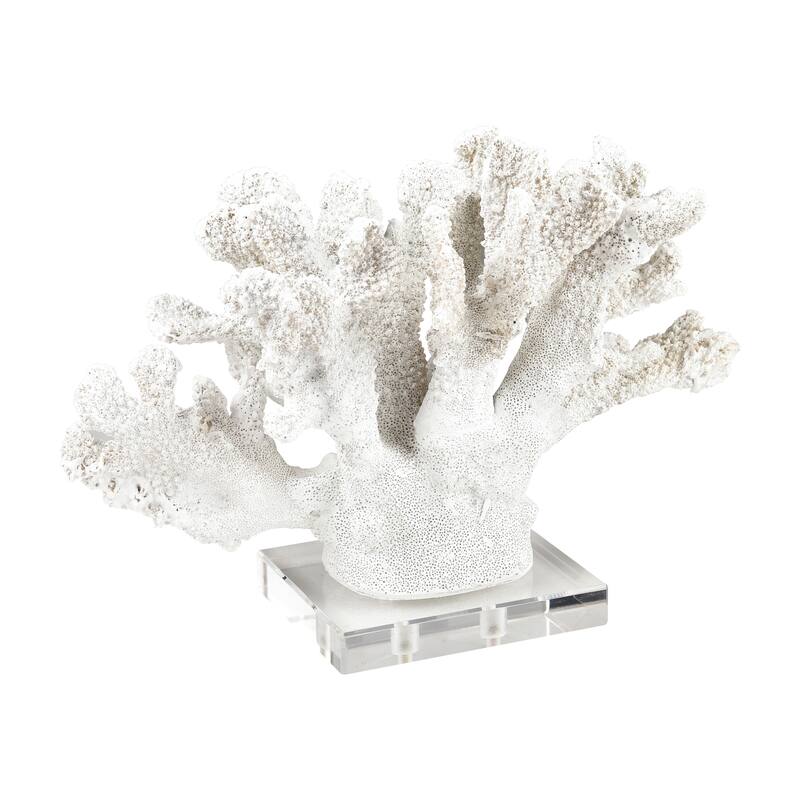 Elk Home Coral White Composite 11.75 Inch Wide Sculpture