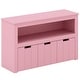 preview thumbnail 34 of 42, Costway Storage Cabinet 3 Drawer Chest w/Wheels Large Storage Cube - See Details