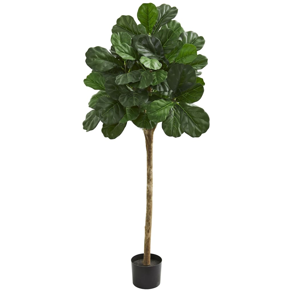 Artificial Fig Tree 5ft Indoor, Elegant Green Leaves, Home Office Decor, Realistic Faux Tree - 51-60 Inches