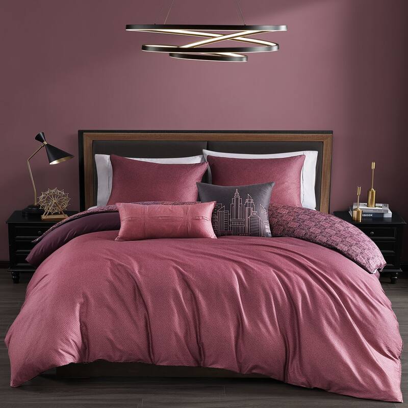 Bebejan Mauve Dreams 5 Piece Reversible Comforter Set