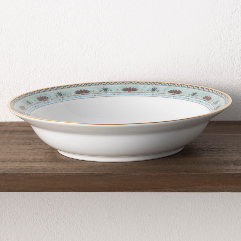 Serene Garden Set of 4 Rim Dinner Bowls, 10", 25 oz.