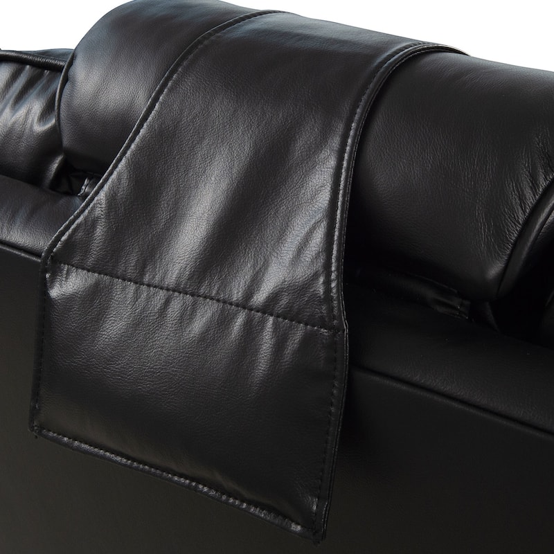 Octane Seating Contoured Recliner Pillow - Black Leather