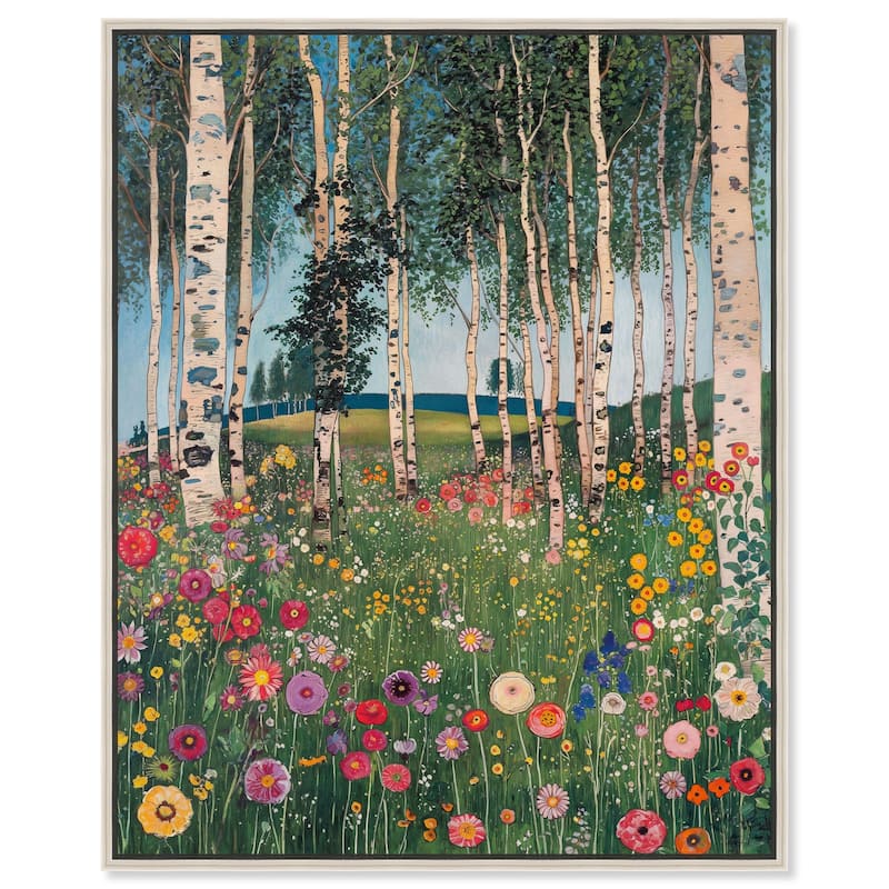 Aspen Aura Canvas by Art Remedy - Silver - 36" x 45"