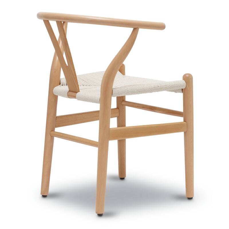 Poly and Bark Weave Chair - Solid Wood Frame (Natural)