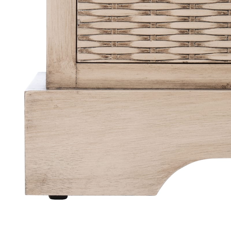 SAFAVIEH Landers 2-Drawer with Cushion Storage Bench - 32.3" W x 15" L x 19" H
