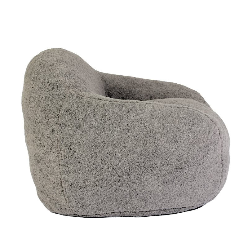Side Chair Upholstered Chair Leisure Chair Reading Chair Light Gray Reading Chair Bean Bag Couch with Armrest