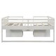 preview thumbnail 16 of 46, Wood Twin Loft Bed with 2 Shelves & 2 drawers for Bedroom(Antique Gray)