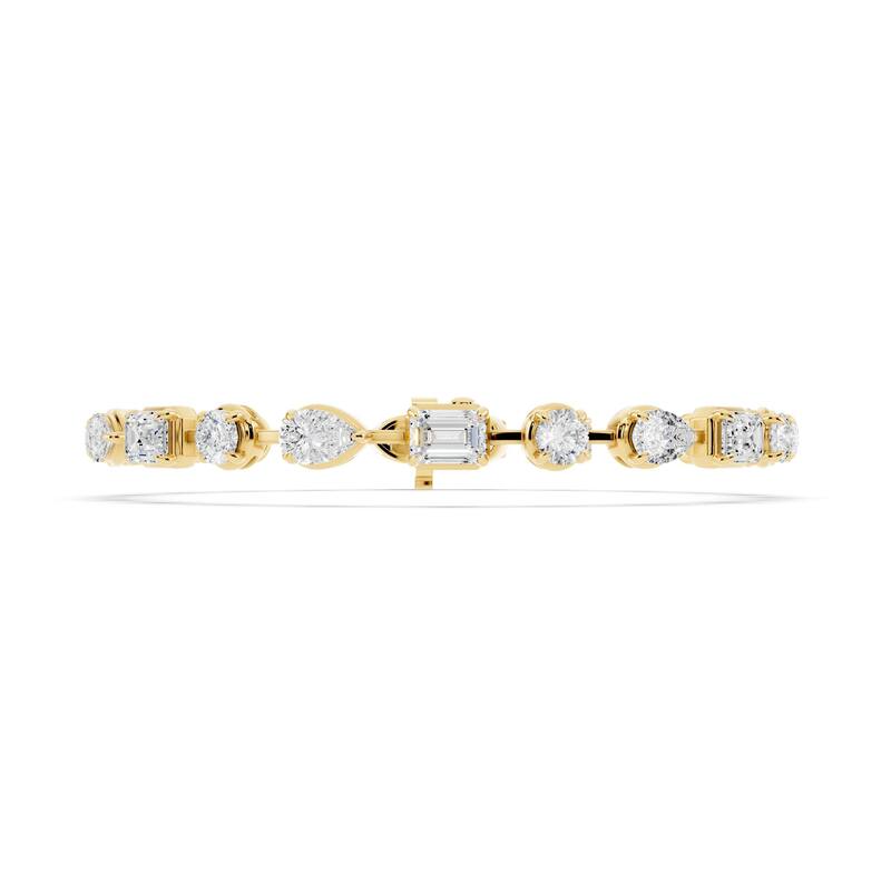 Auriya 14K Gold Lab Grown Diamond Fashion Tennis Bracelet 5 3/4 ct. tw. (E-F VS)