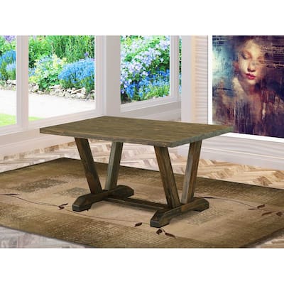 Rectangular Dining Table 36x60 Inch - Rustic Wood Kitchen Table with Elegant Dining Room Style - 36