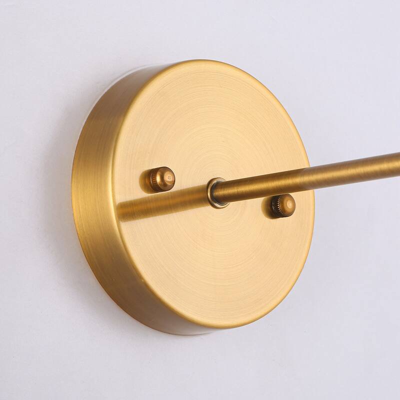 1-Light Modern Industrial Gold Brass Wall Swing Arm Lamp Wall Sconce