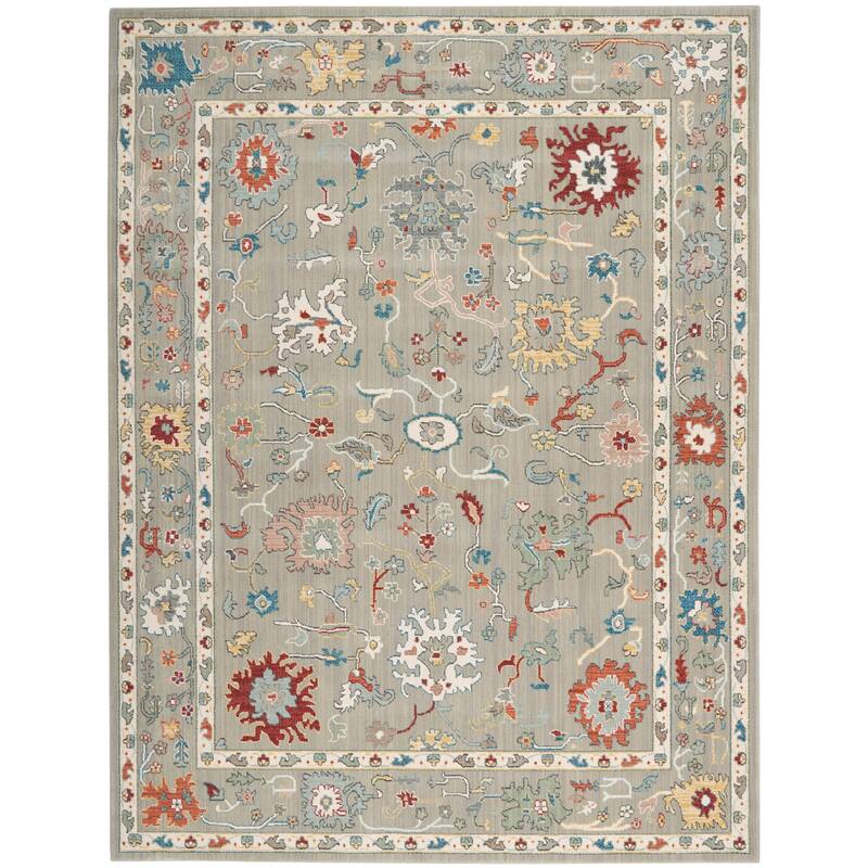 Nourison Parisa Traditional Bordered Floral Area Rug