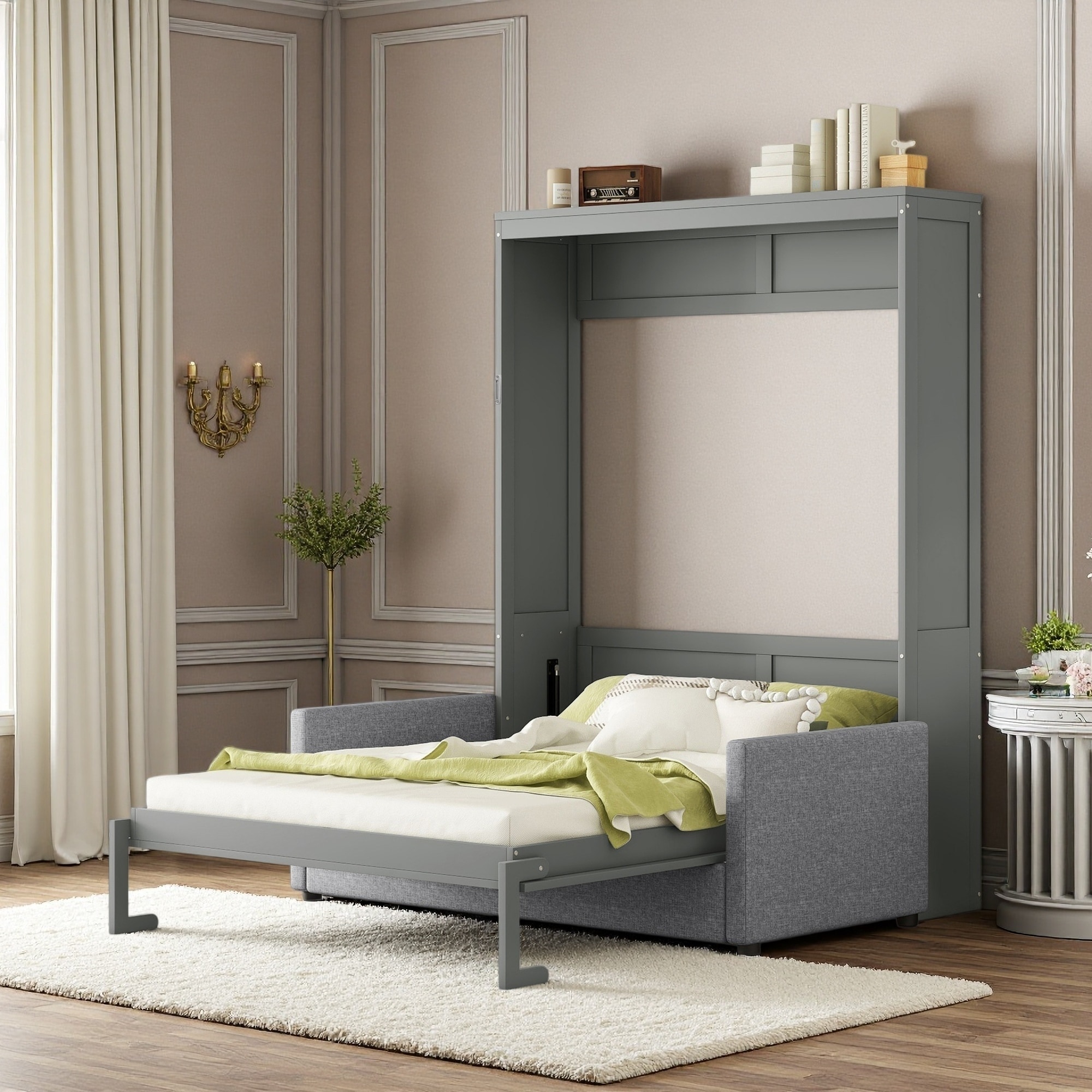 Queen Size MDF Murphy Wall Bed with Cushion