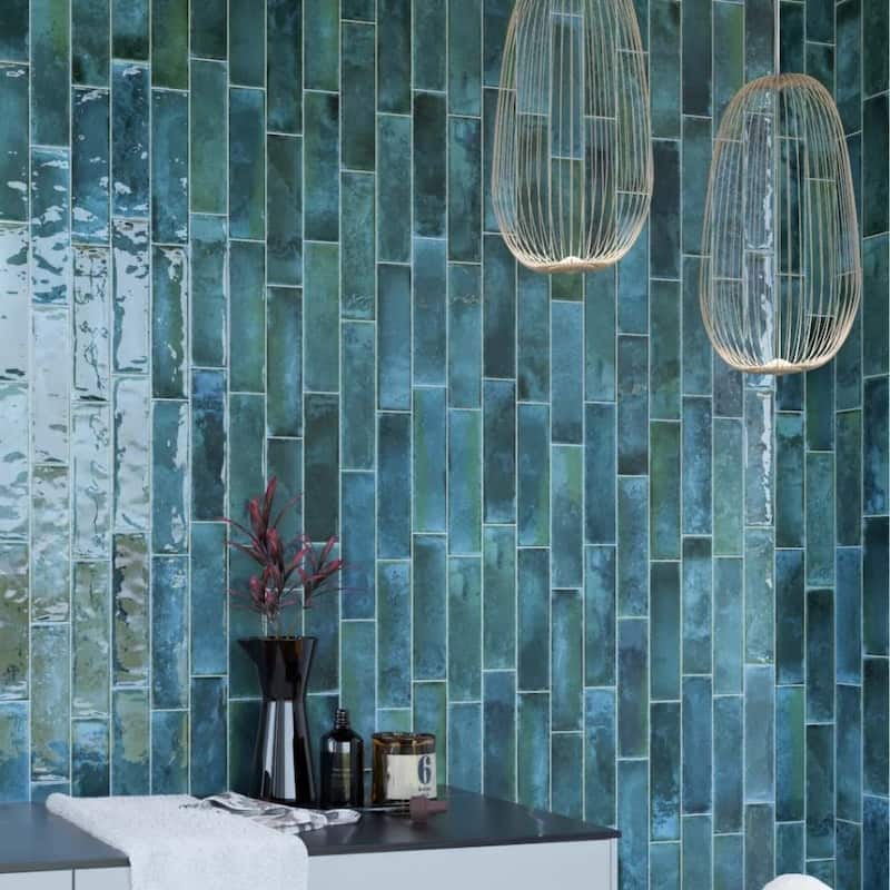 Havasupai Falls 3x10 Glossy Ceramic Subway Tile - Wall, Backsplash