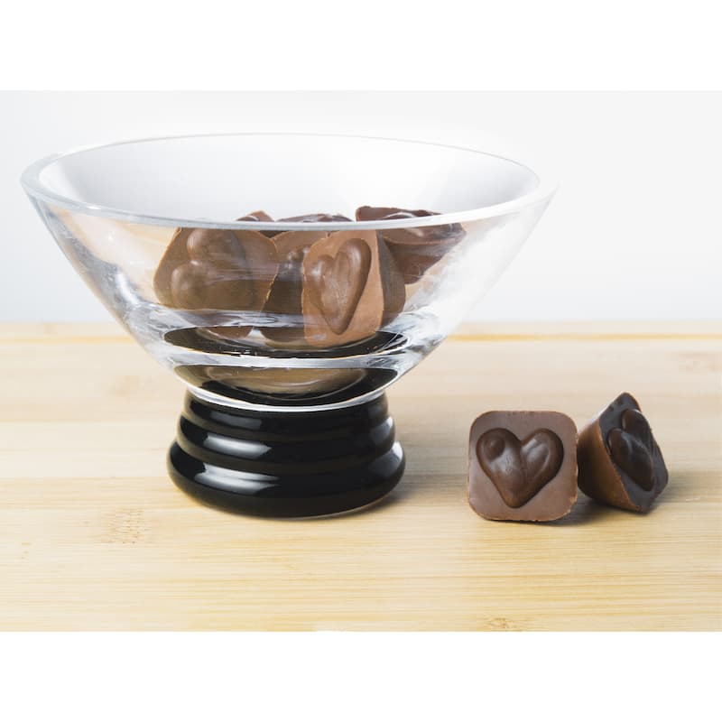 Majestic Gifts Inc. Glass Footed Dessert/ Dip Bowl W/ Black Base-5" D