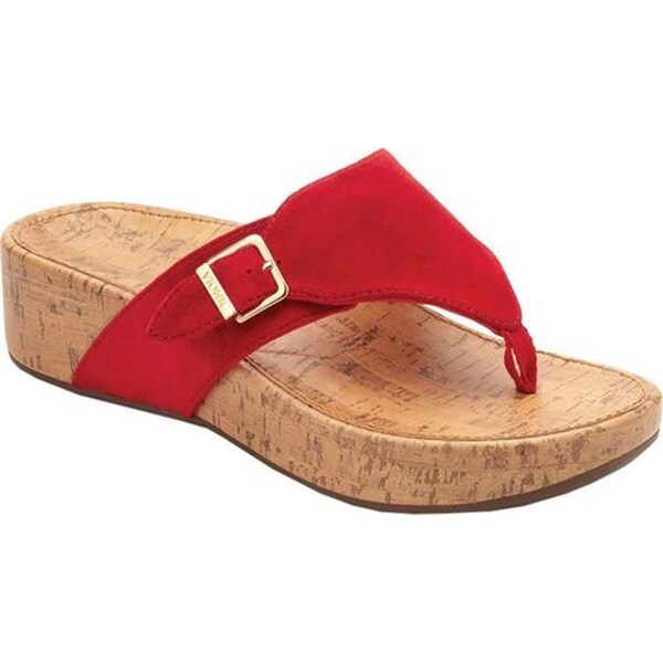 red vionic sandals