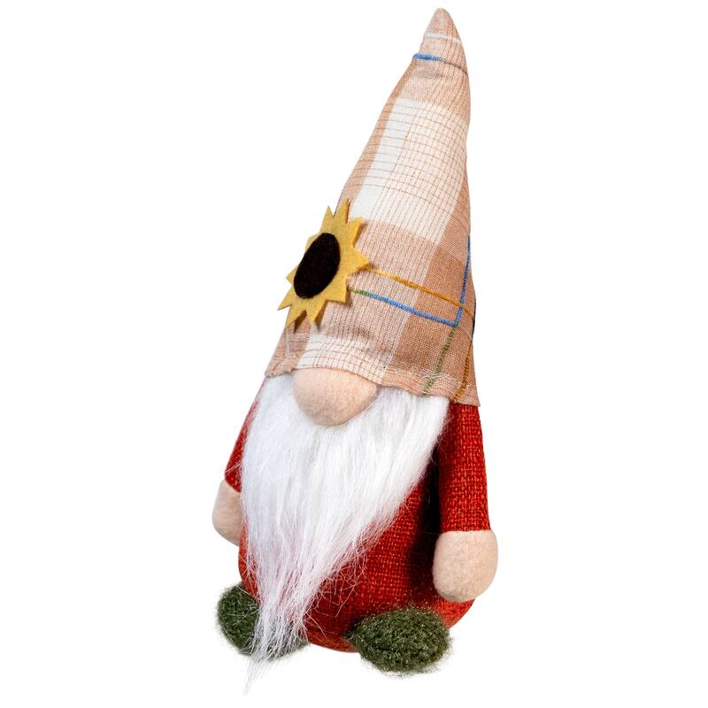 Fall Harvest Gnome with Sunflower Hat Decoration - 7.5"
