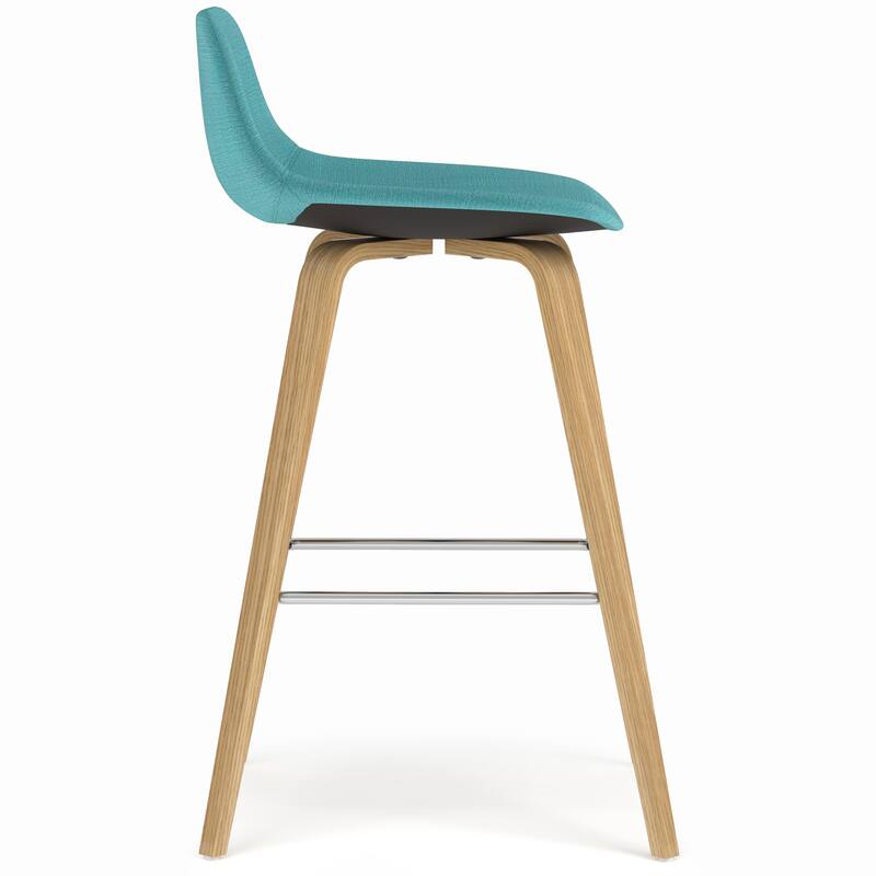 WYNDENHALL Cacey Mid Century Modern Bentwood Counter Height Stool (Set of 2) - 20.7'' x 21.1'' x 36.6