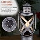 preview thumbnail 5 of 9, Alpine Corporation 15"H Indoor/Outdoor Vintage Metal Lantern with LED Lights, Silver