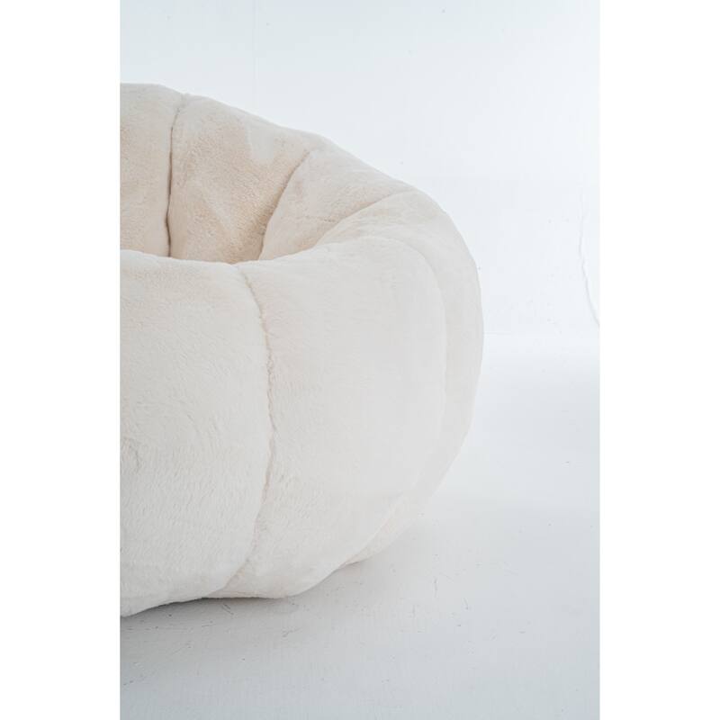 GDFStudio - Faux Fur Floral-Shaped Ultra-Soft Bean Bag Chair