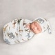 preview thumbnail 1 of 4, Sweet Jojo Designs Jungle Animal Boy Girl Gender Neutral Unisex Baby Cocoon and Beanie Hat Sleep Sack 2p Set Green Boho Elephant