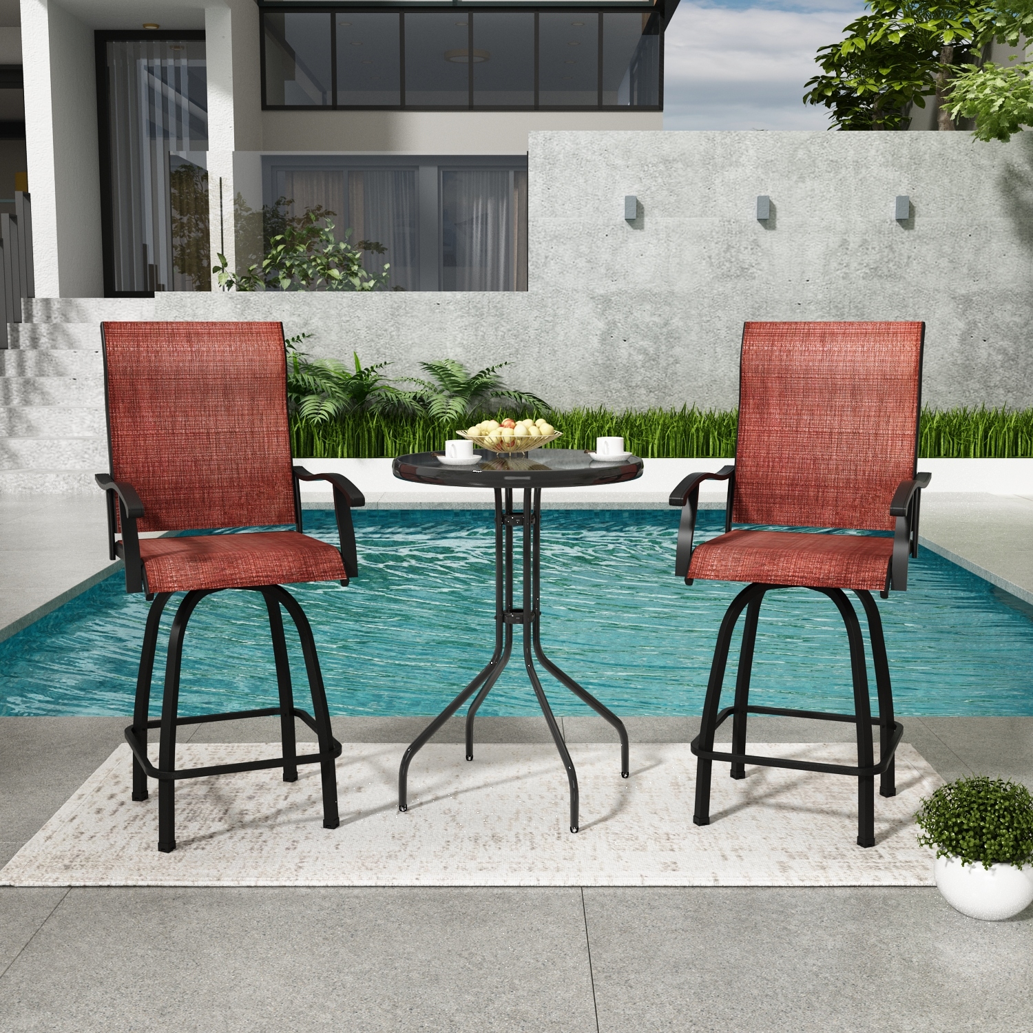 29.9 Patio Bar Stool Outdoor Bar Stools Set of 2 Clearance Bed Bath Beyond 34148230