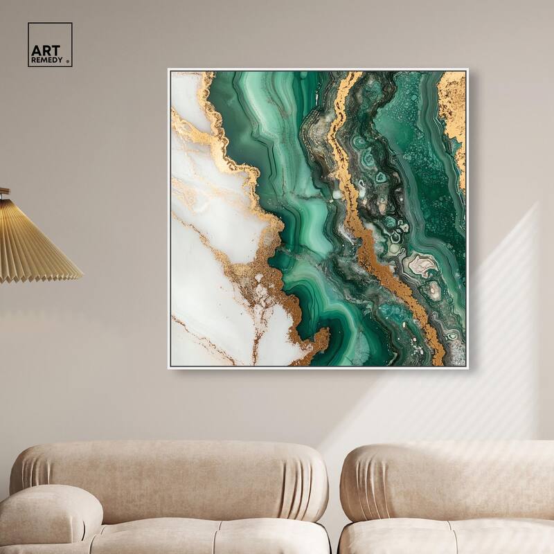 Malachite Majesty Canvas by Art Remedy