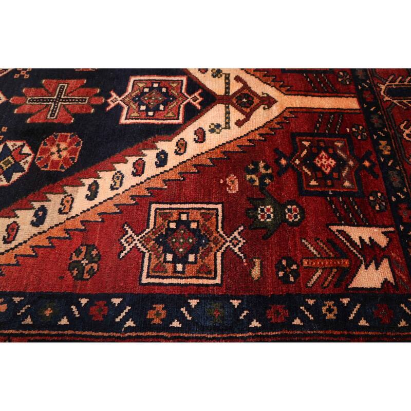 ECARPETGALLERY Hand-knotted Andelz Dark Red Wool Rug - 4'2 x 6'7