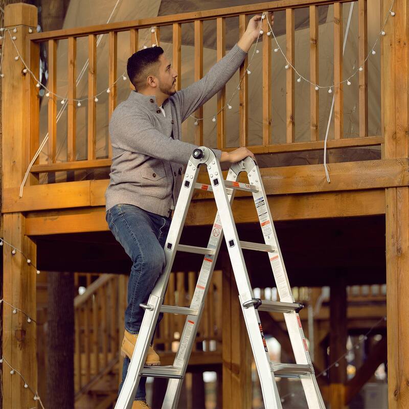 17ft Multi-Position Foldable Aluminum Ladder