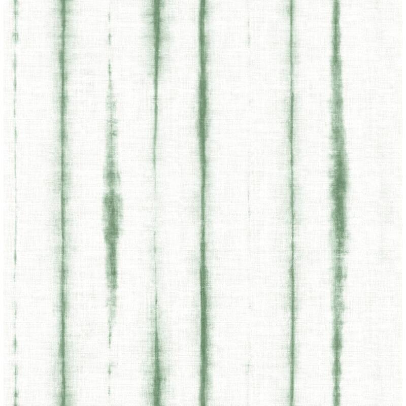A-Street Prints Orleans Green Shibori Faux Linen Wallpaper